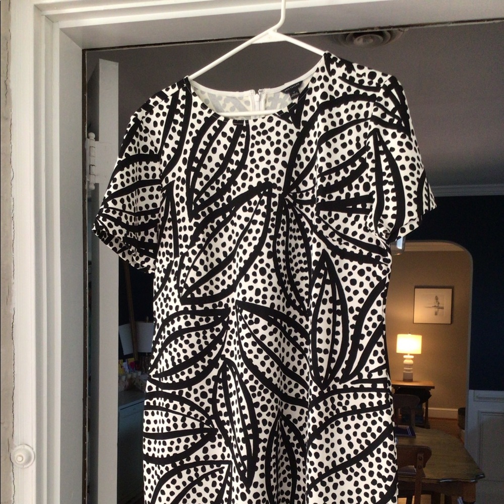 Ann Taylor black and white work dress